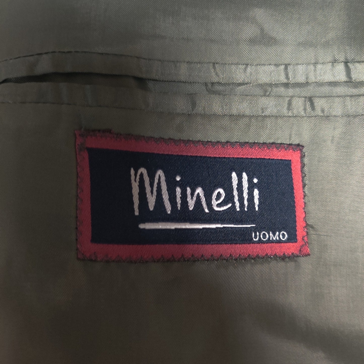 Minelli Uomo Gray Double-Breasted Wool Suit Jacket European Size 56 US 46