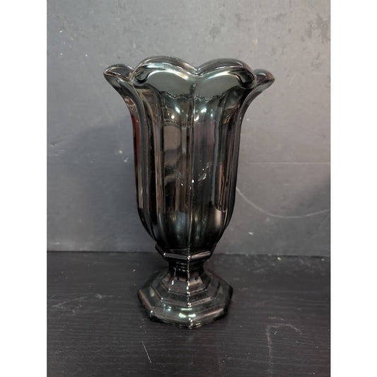Chamorro Glass Table Vase See More by Astoria Grand VINTAGE smoke gray 9" tall