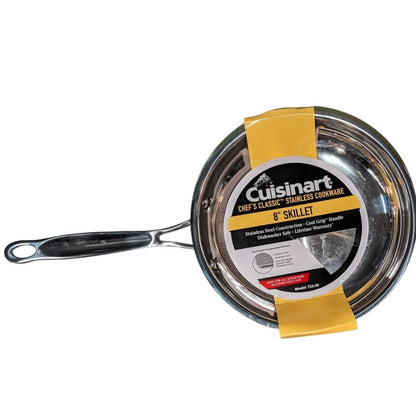 Cuisinart open skillet pan Chefs Classic Stainless steel 8" cookware