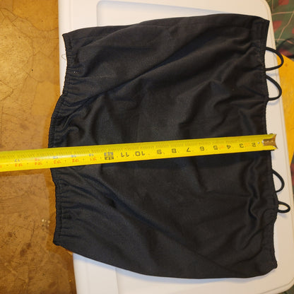 Vintage 2 pc. BLACK POLYESTER pants and crop top set 13/14 Elastic waist