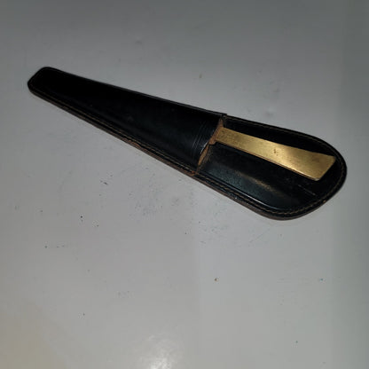 Vintage Brass Letter opener with leather case desk office work