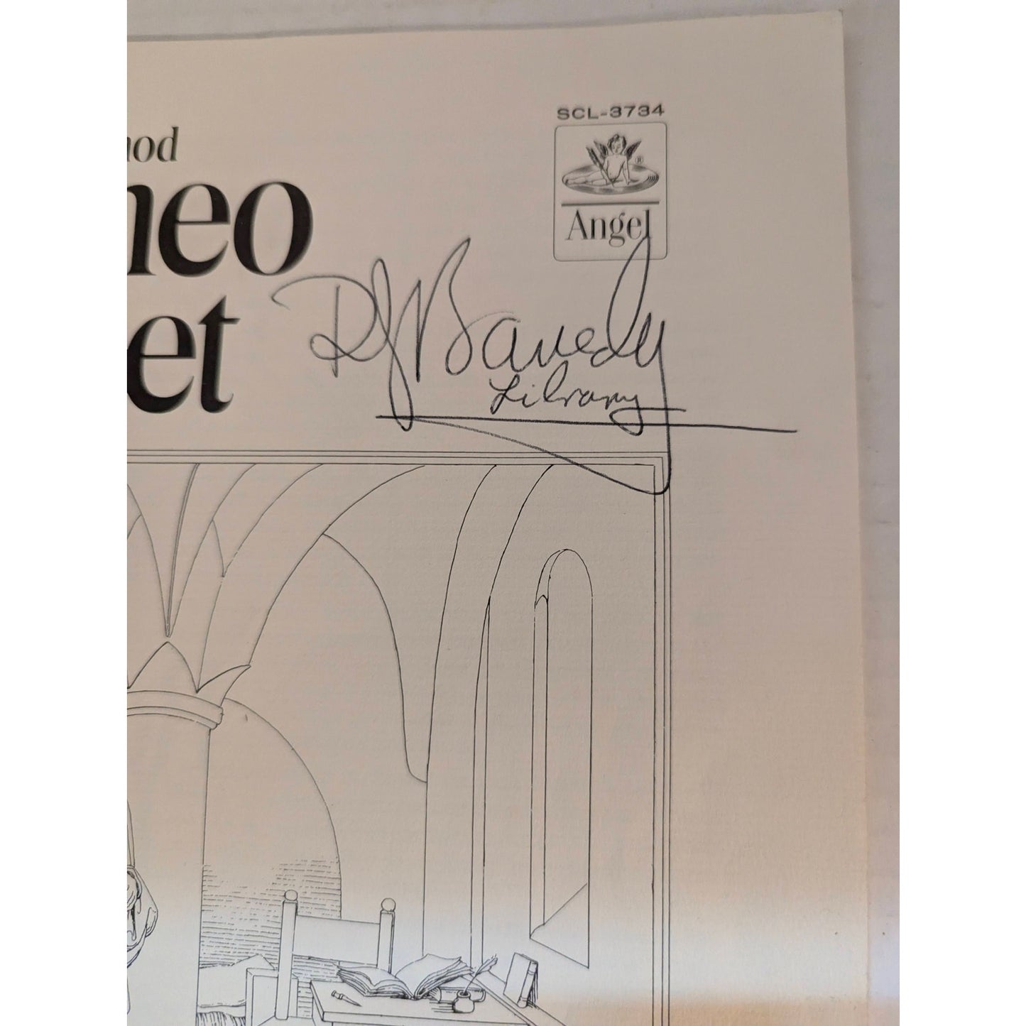 Vintage Gounod Romeo and Juliet Angel Box Cover & Signed Libretto Booklet