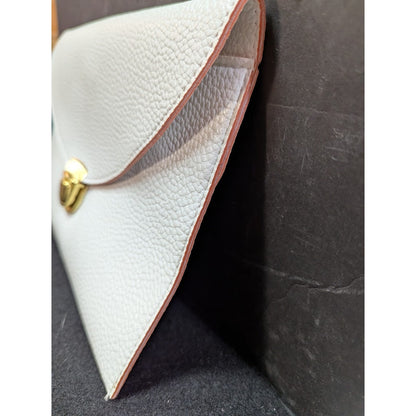 Vegan Pebbled Leather Conververtible Clutch Purse Shoulder Bag gold chain clasp