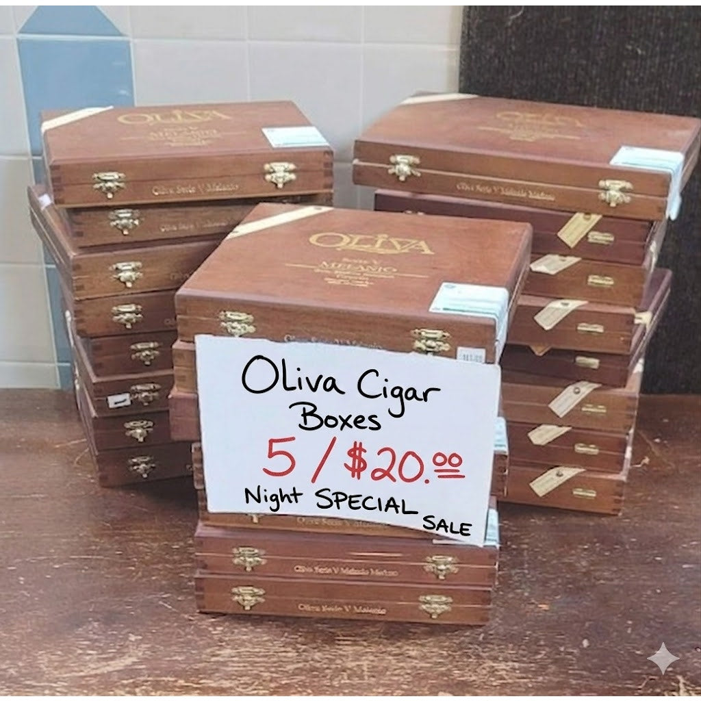 Oliva Wood Cigar Boxes 5/$20.00 Perfect for stash, crafting, 420, guitars