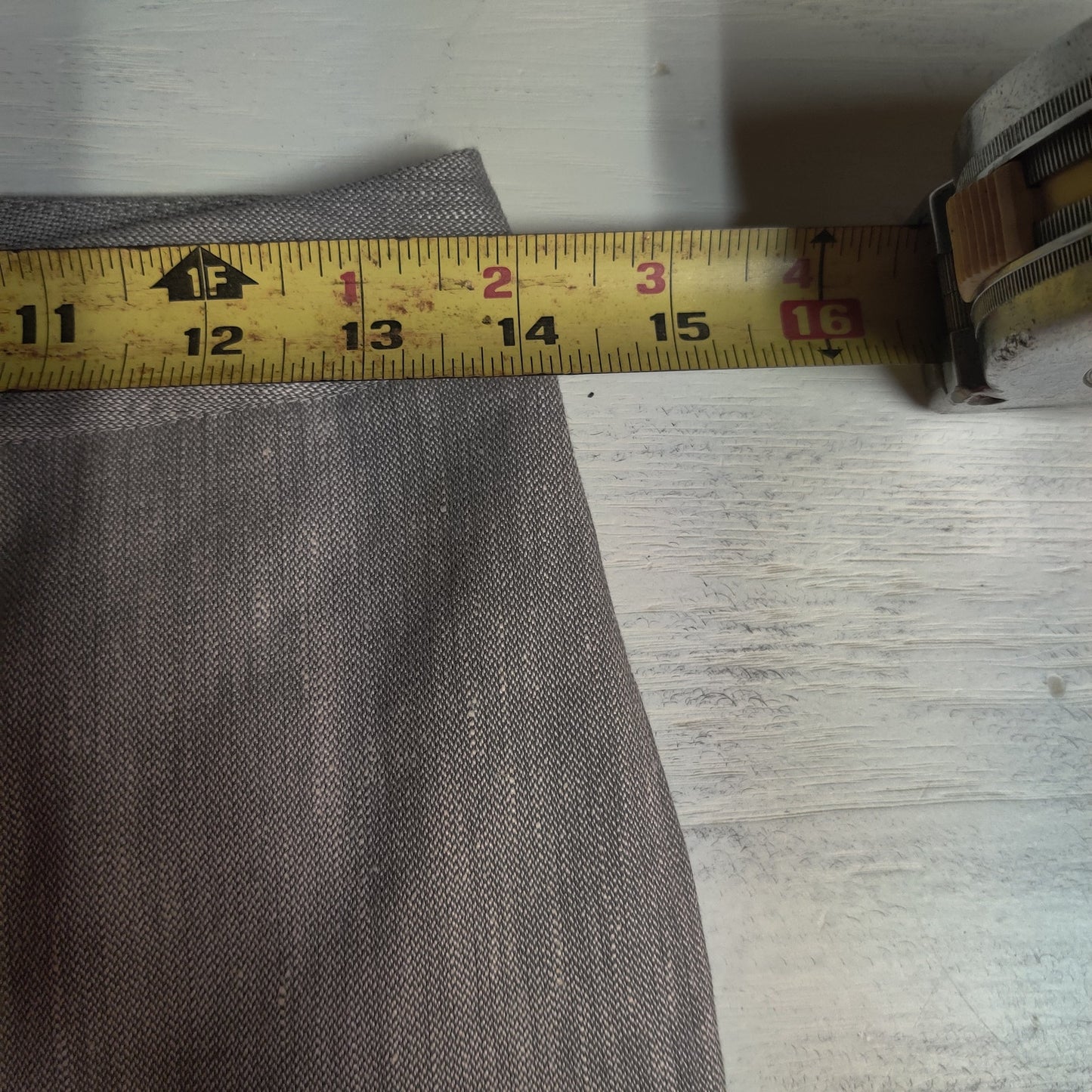 Alex Marie Flat Front Linen Blend Trousers Womens 2 Grey Minimalist Pants Career