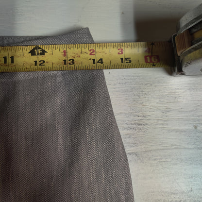 Alex Marie Flat Front Linen Blend Trousers Womens 2 Grey Minimalist Pants Career