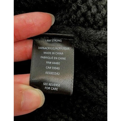 AFRM Sweater Women's Size M/L Black Pullover Cable-Knit V-Neck Oversize NWT gotH