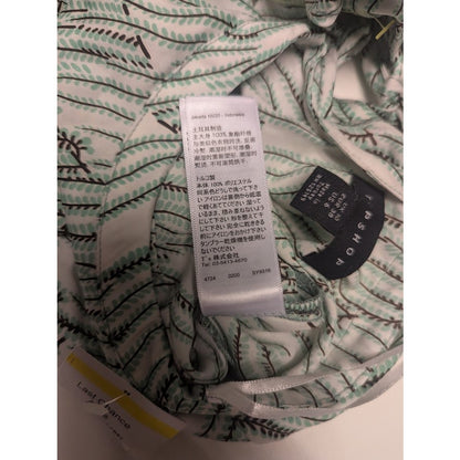 NEW Topshop Blouse green white Idol Ruffle Tank Size 6 Small Sleeveless top