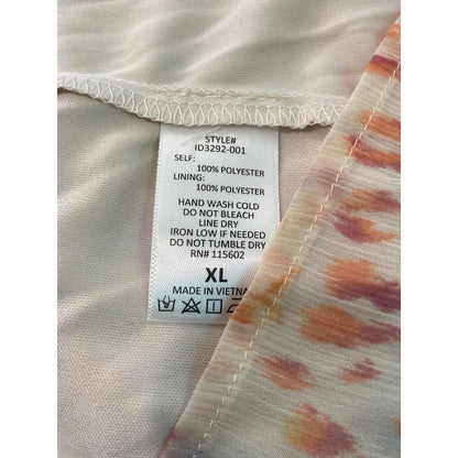 NWT All In Favor Simone Wrap Short Dress in Multi Animal Print Sz XL/Extra Large