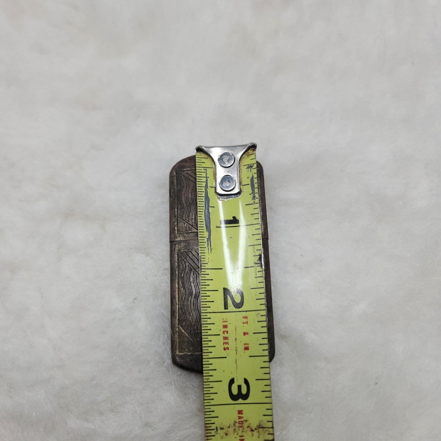 Vintage WWI WWII Military Trench Art Style Slide Sleeve Pocket Lighter Antique