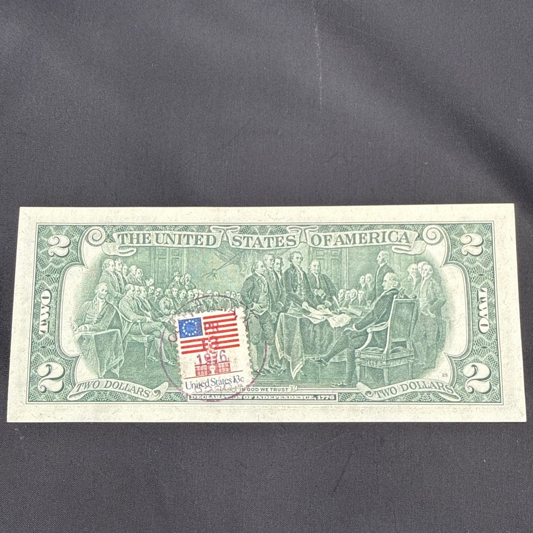Paper Currency Bank Note USA Paper Money 2$ Series 1976 consecutive see store