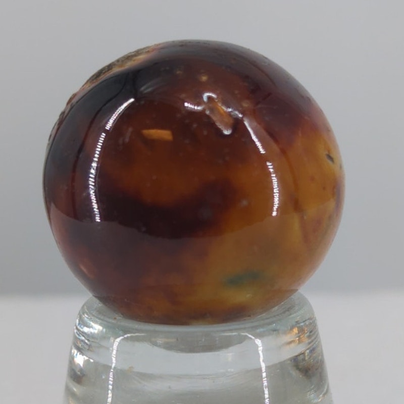 Bennington or German Hand Ground Banded Carnelian Agate Stone Shooter Marble #BOXA4