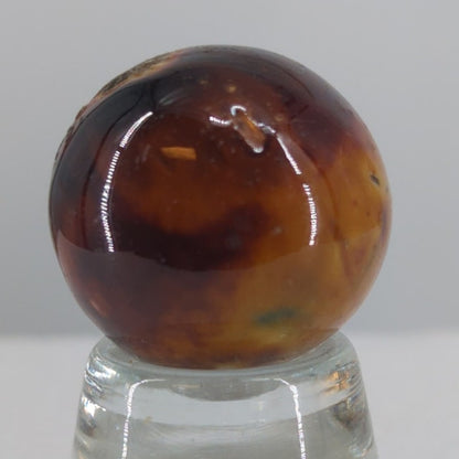 Bennington or German Hand Ground Banded Carnelian Agate Stone Shooter Marble #BOXA4
