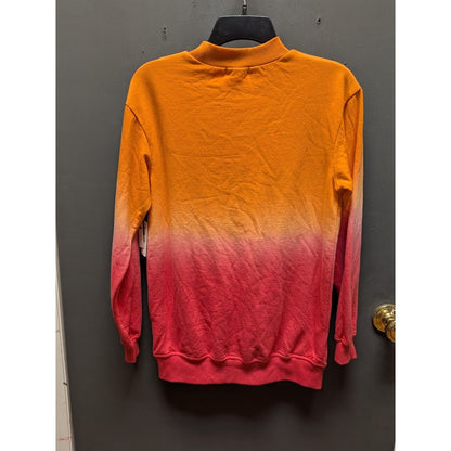 BP. Red Orange Dip Dye Ombre Size XS New Sweatshirt Long Sleeve mock neck