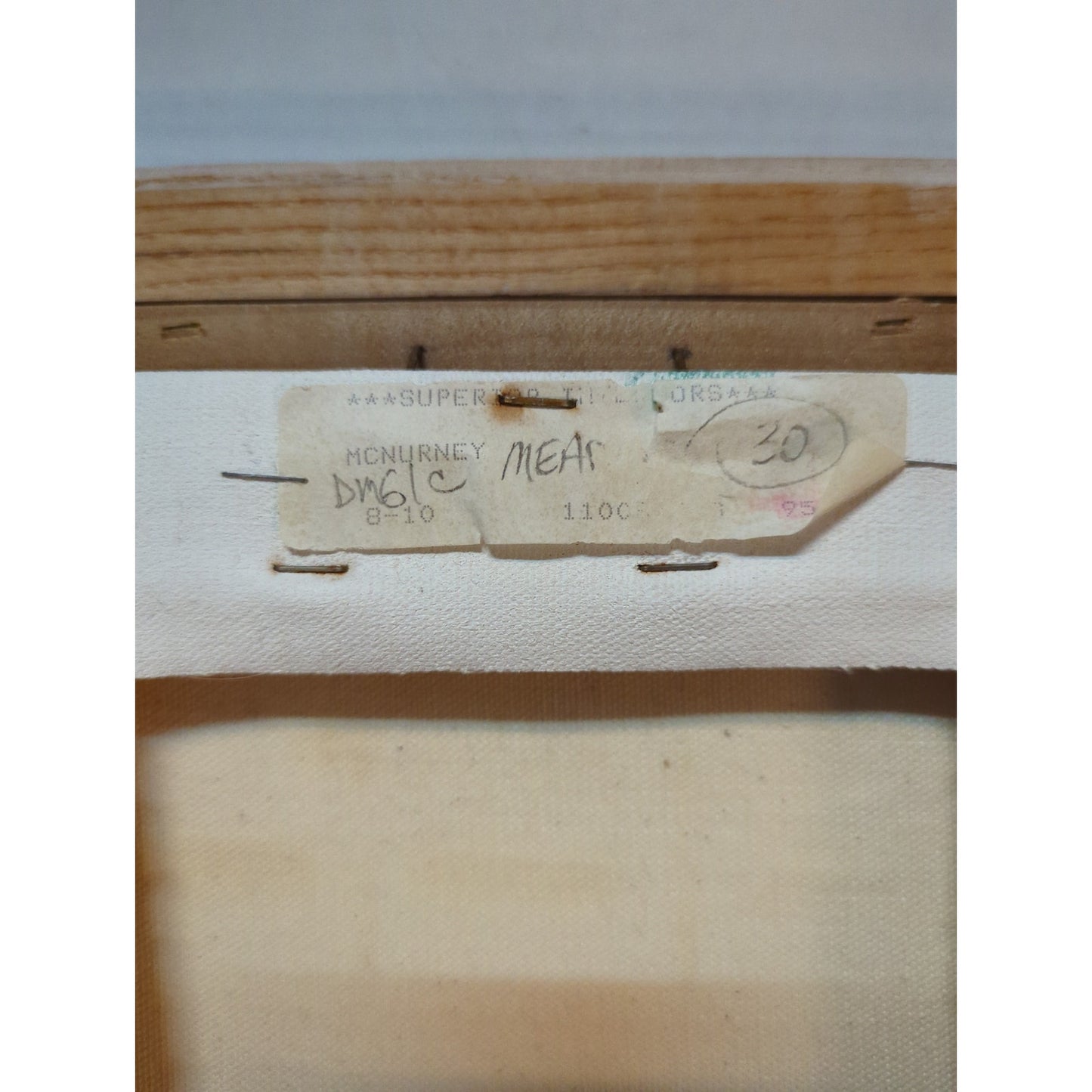 Vintage 1980s Patrick McNurney Original Mix Media Abstract Coastal Turtle Frame