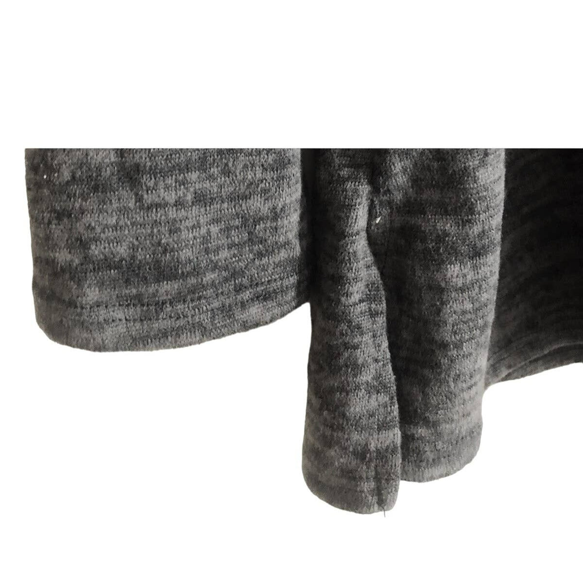 Forgotten Grace Brushed Hacci Pullover Tunic Top Sz LARGE in Dark Charcoal NWT