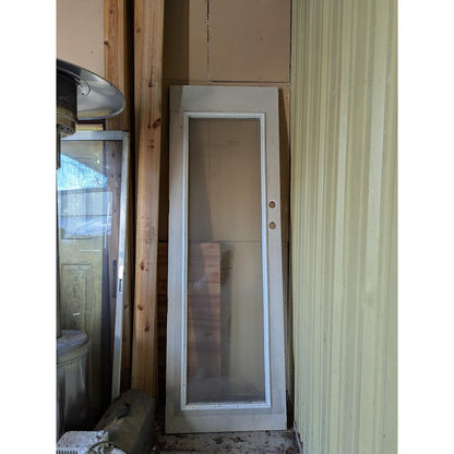Secondhand Sandies: 32" x 96" glass single door prehung double doorknob holes