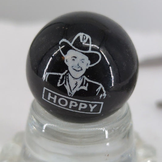 Vintage Hopalong Cassidy Cowboy Character Glass Picture Marble Shooter 1" #AB
