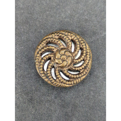LOT AA of 10 Antique Vintage Victorian Brass Mixed Materials Buttons ESTATE FIND