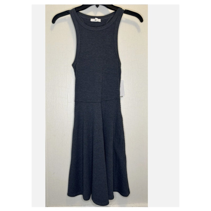 BP Size XXS Gray Racerback Pockets Sleeveless Women’s Ribbed Knit Dress NWT