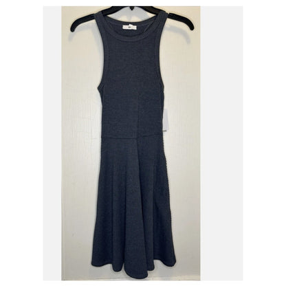 BP Size XXS Gray Racerback Pockets Sleeveless Women’s Ribbed Knit Dress NWT