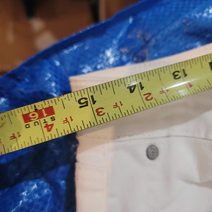 Talbots womens boot cut White Jeans Button Zip Cotton Stretch 30" Waist