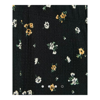 Topshop Boho Preppy Slim Fit Flare Leg Pants Sz 4 US in Black Ditzy Floral NWT