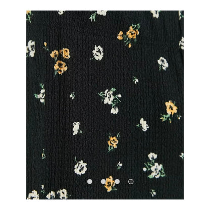 Topshop Boho Preppy Slim Fit Flare Leg Pants Sz 4 US in Black Ditzy Floral NWT