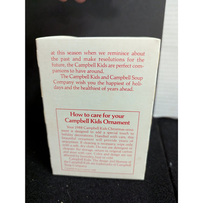 Vintage 1989 Campbell's Kids Collector's Edition Christmas Ornament