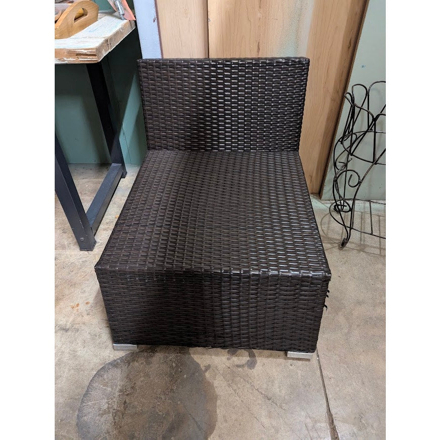 Secondhand Sandies: Outdoor Vinyl low club chair. No cushio