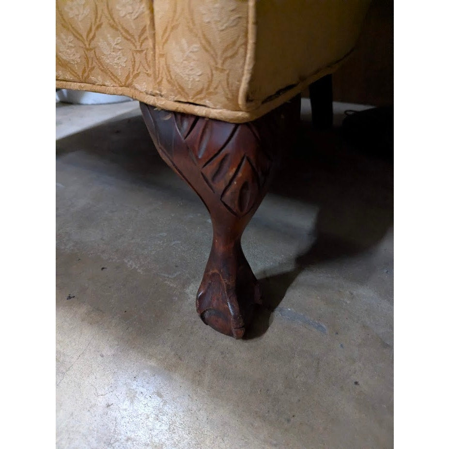 SECONDHAND SANDIES: gold fabric wingback chair VINTAGE