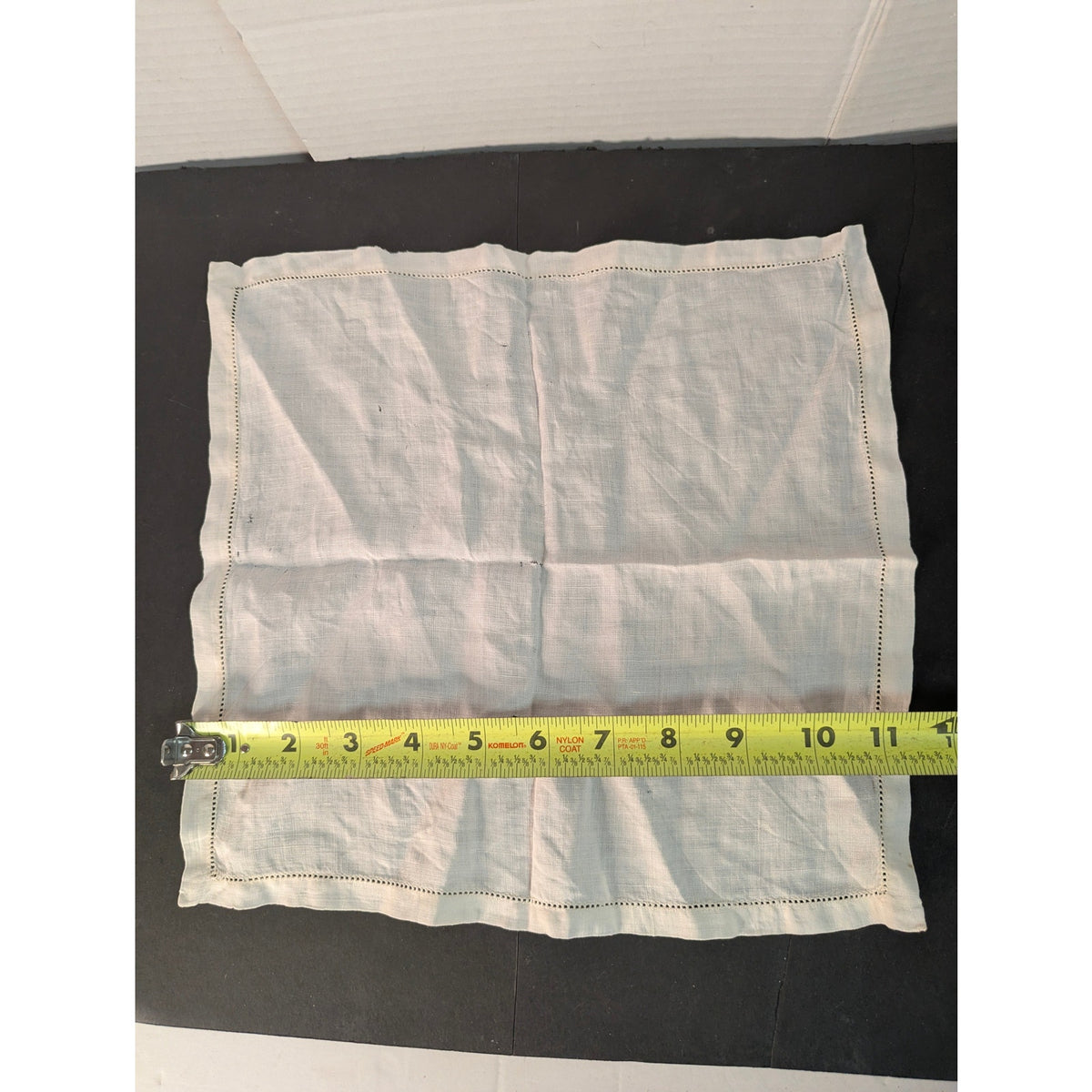 Vintage White Linen Handkerchief Plain Solid Pocket Square Classic