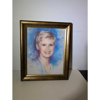 Vintage Sherry Clark PSA Original Pastel Portrait | Framed 10" x 12"