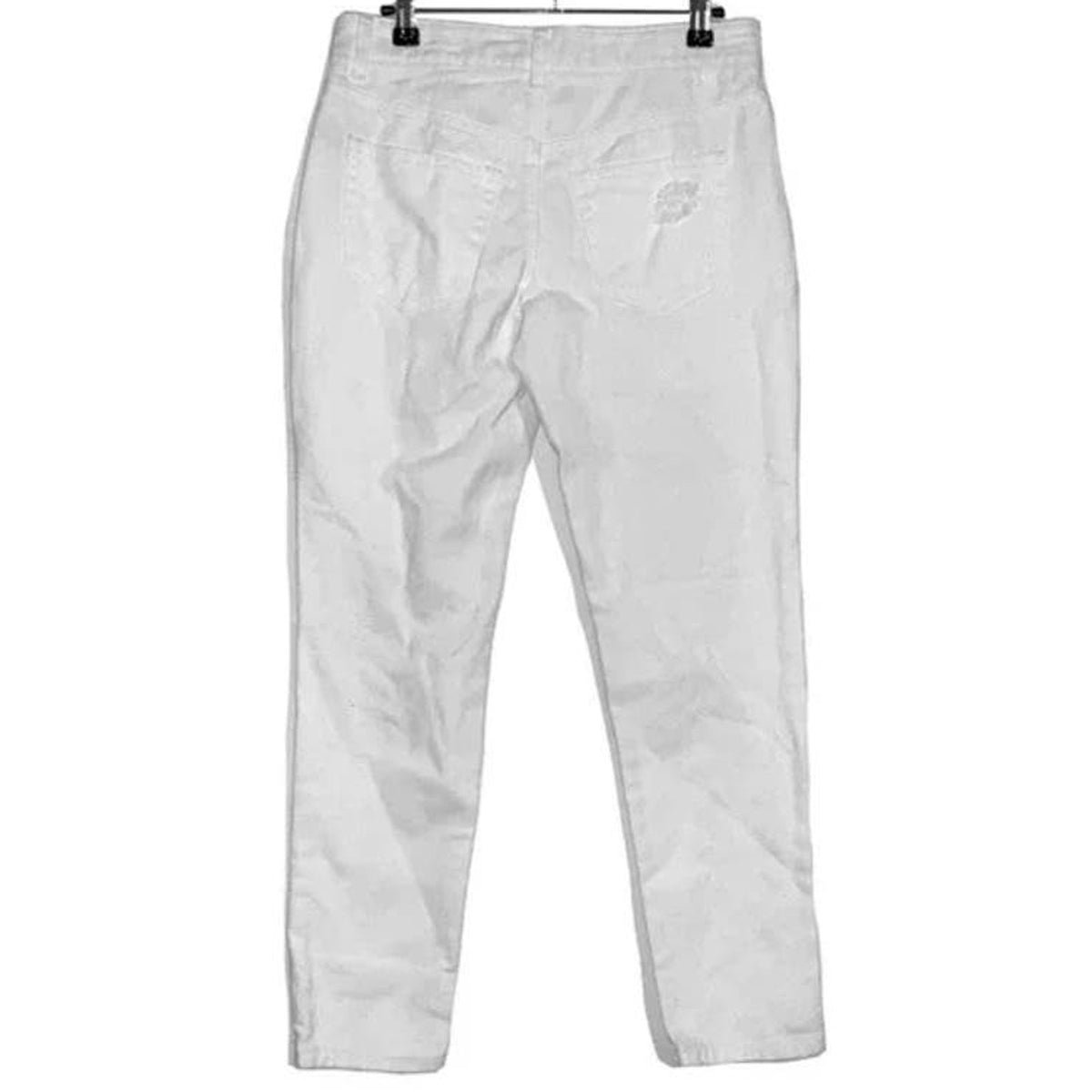AFRM Distressed High Rise Ankle Skinny Button Fly Jeans Size 32  in White NWT