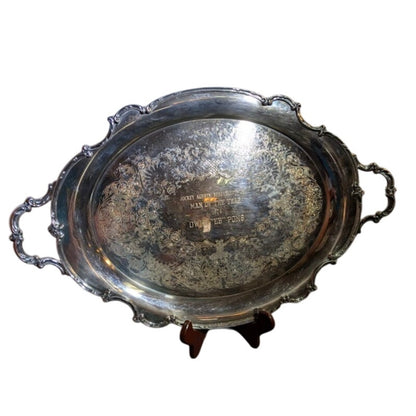 Jockey Agents Benevolent Assn. 1974 Owen EB Pons Man of the Year Trophy Platter
