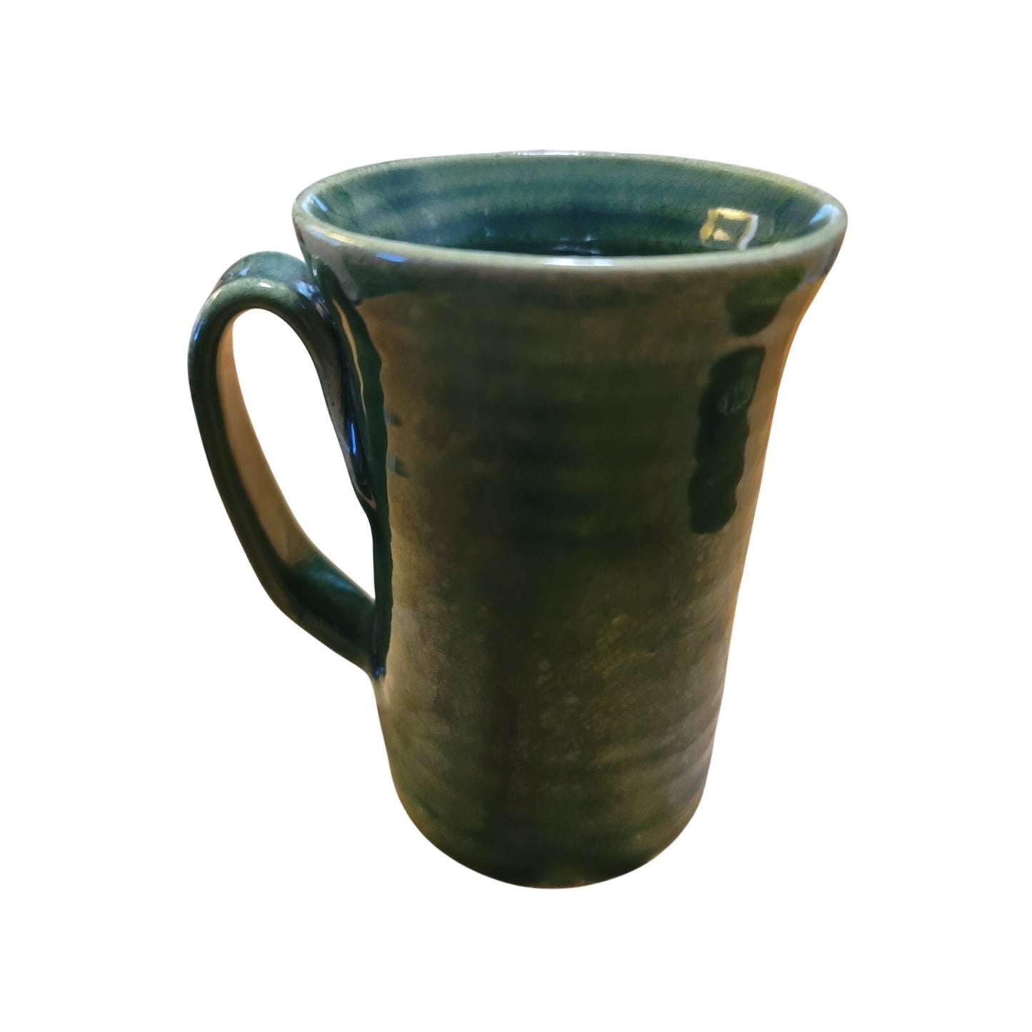 Handcrafted Studio Pottery Forest Green Tall Mug / Tankard