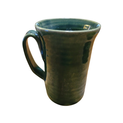 Handcrafted Studio Pottery Forest Green Tall Mug / Tankard