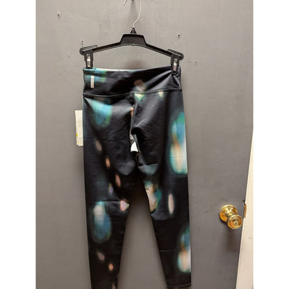 Zella black watercolor shock Girls Large NEW yoga pant leggings ankle high waist
