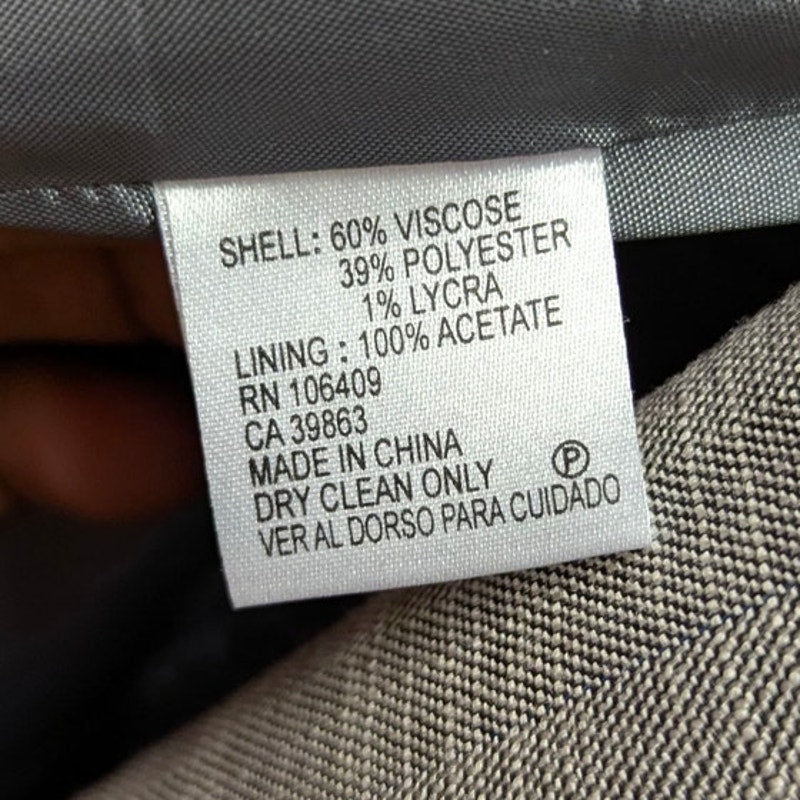 Antonio Melani Gray Glen Plaid Blazer Viscose Blend Size 2 Professional Jacket