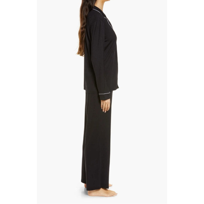 NORDSTROM LINGERIE Moonlight Pajamas black NEW PJs long Sleeve & Pants XL NEW