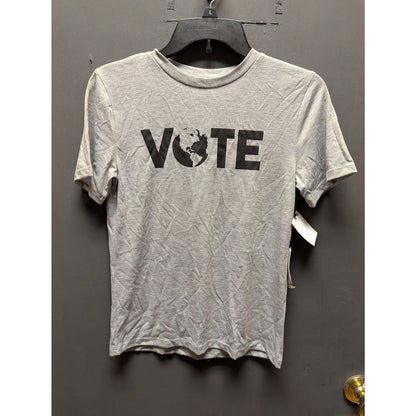 Treasure & Bond Gray "VOTE" Graphic Short Sleeve T-Shirt Large (Juniors 10-12)