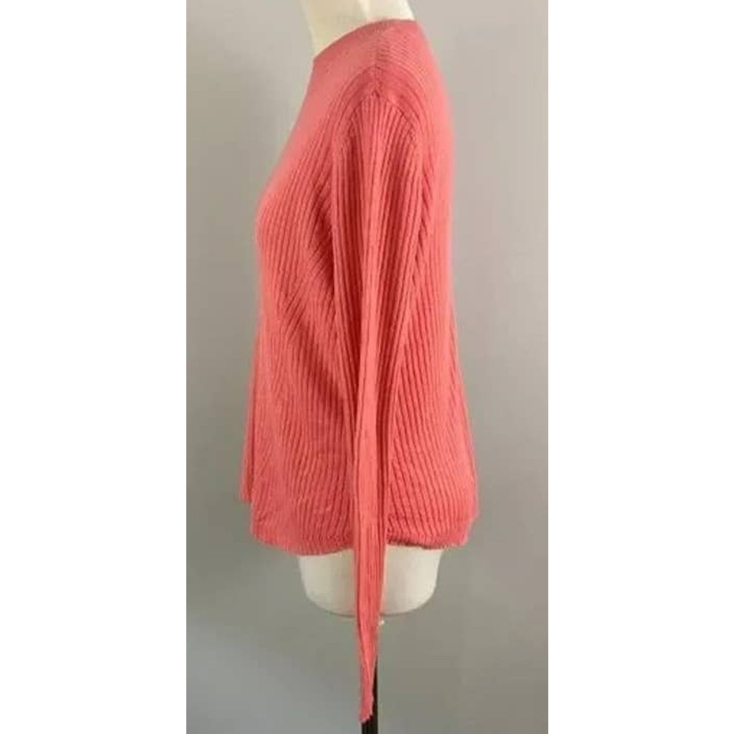 BP. Soft Pointelle Ribbed Pullover Sweater size Small in Coral Rose salmon NEW