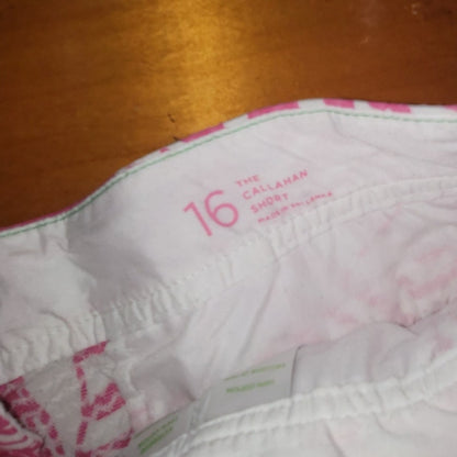 Lilly Pulitzer Callahan Shorts Size 16 Capri Pink Yacht Sea