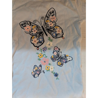 Member’s Mark Toddler Girls Blue Butterfly Pajama Shirt Size 2T