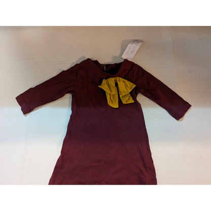 A.T.U.N. Toddler Girls Purple Gold Ruffle Long Sleeve Dress Size 3T