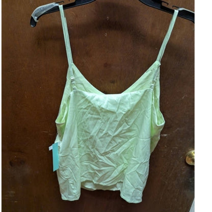 NEW Abound Size LargeTank top sleeveless Yellow button Casual