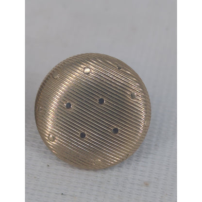 Vintage Mid-Century Gold-Tone Textured Dotted Button Clip-On Earrings Brilliant