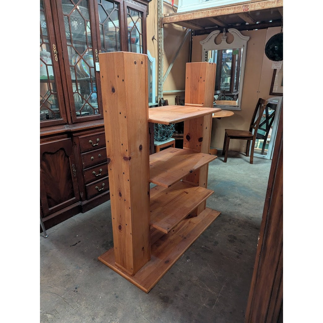 Secondhand Sandies: Bookshelf Solid Pine Entertainment / Towel Linens Shelf Unit 54"x 44"x19"