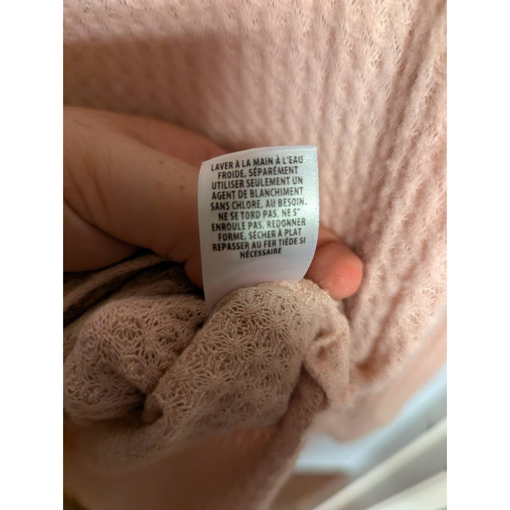 Caslon Size Medium Petite Sweater long sleeve round hem waffle knit mock neck