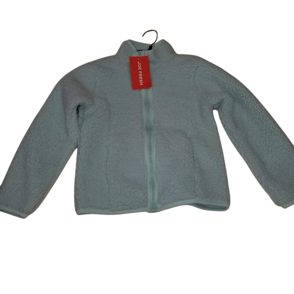Joe Fresh Fleece Zip Jacket Funnel Neck Long Sleeves Zip Mint Green Small  6